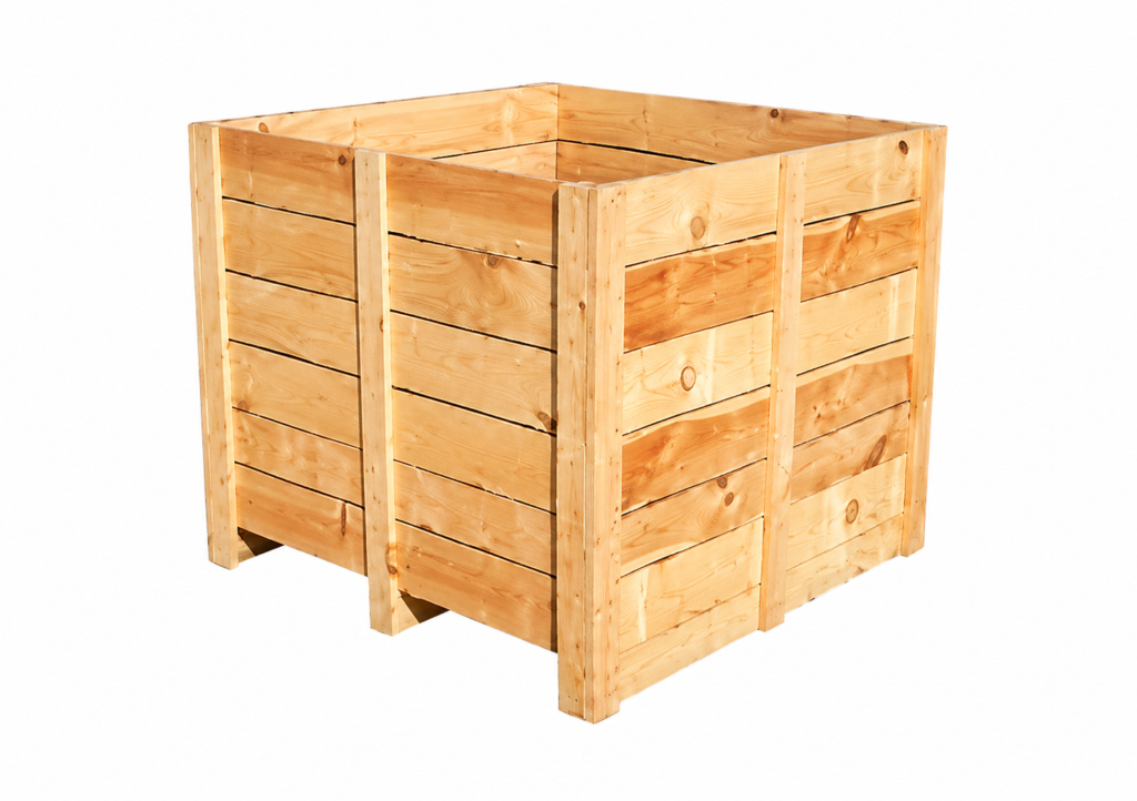 Son cajas grandes y profundas, muy resistentes, que se usan principalmente para el almacenamiento y transporte de productos a granel.